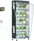 Indoor Greenhouse 6-Tier Plant Rack with Cover, 5 T8 Grow Lights, Thermometer & Timer – Seedlings, Flowering, Herbs & Vegetables, Indoor Gardening, Easy Assembly 30" W x 14" D x 72" H by ZOYOYES
