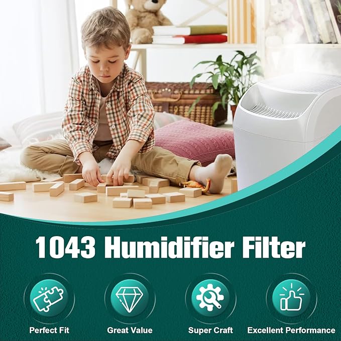 ROMON 1043 Super Humidifier Wick Filter Replacement for Essick Air AIRCARE 821000 826000 826800 831000 EP9500 EP9700 EP9R500 EP9R800 and Bemis Space Saver 8000 Series Humidifiers, 2 Pack - Image 8