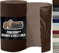 GORILLA GRIP powerGRIP Drawer Shelf and Cabinet Liner, Thick Strong Hold, Non-Adhesive Liners Protect Kitchen Cabinets and Cupboard, Bathroom Drawers, Easy Install, Breathable Mat, 20" x10', Chocolate by GorillaGrip
