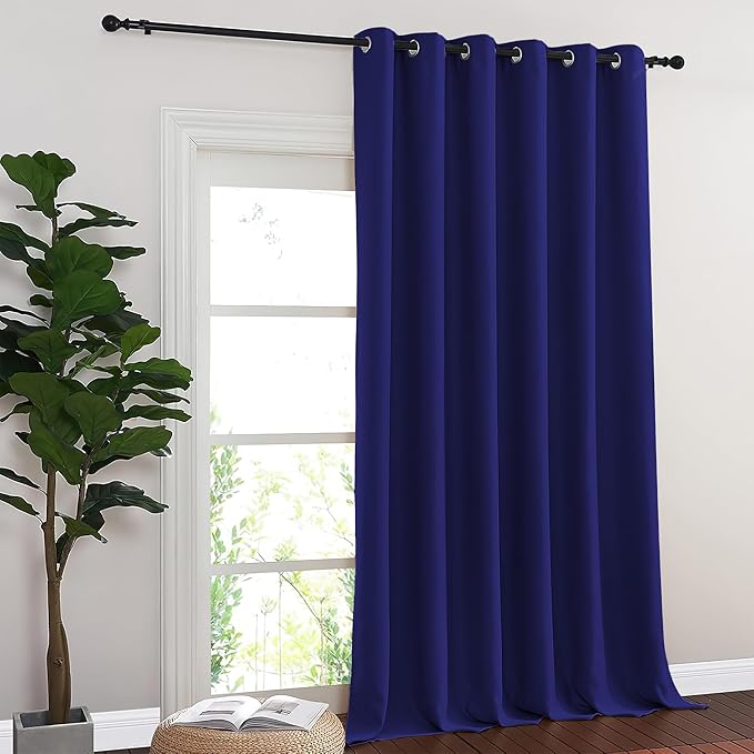 NICETOWN Blackout Curtains & Drapes - Privacy Thermal Efficiency Backdrop Curtains for Bedroom Room Divider Living Room Patio Sliding Glass Door, Wide 80 x Long 144 inch, Navy Blue, 1 Panel - Image 8