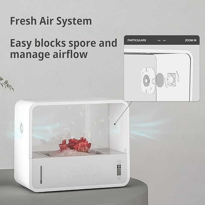 Mushroom Growing Tent, Intelligent Mushroom Growing Kit with Temperature & Humidity Display for Mushroom Lovers, Mycology Fume Hood Propagation Stations for Indoor Mushroom Growers - Image 4