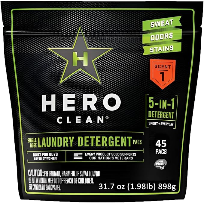 Hero Clean Laundry Detergent PACS, Scent 1, 45-Count - Image 6