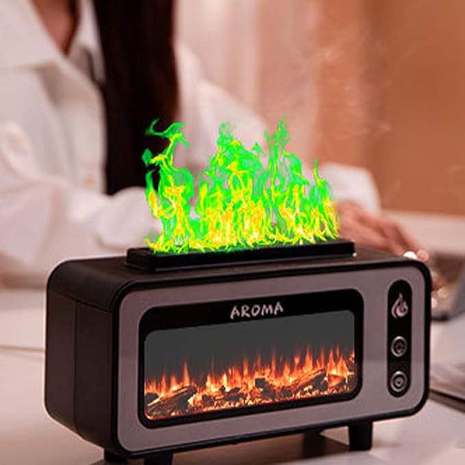 Humidifiers For Bedroom, Fireplace Fire Aromatherapy Diffuser | 200Ml USB Quiet Humidifier With Lightweight For Discovering Basement Bathroom Spa Tent Hotel Living Room Room - Image 7
