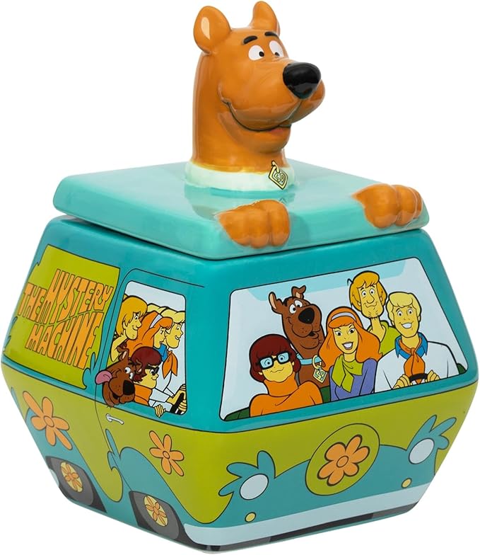 Silver Buffalo Scooby-Doo Mystery Machine Small Sculpted Ceramic Snack Jar Featuring Scooby-Doo, Shaggy, Velma, Daphne, and Fred, 5” x 5” x 6.75” - Image 4