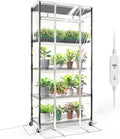 Bstrip Indoor Greenhouse with Grow Light, Mini Green House with 4 Pack T8 Full Spectrum Plant Lights with Timer, Indoor Greenhouse Cabinet for Indoor Plant, Seed Starting, Seed Tray, 29.5"x13.8"x59" by Bstrip