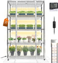 Bstrip Indoor Greenhouse with Grow Light, Plant Shelf with 4 Pack T8 Full Spectrum Plant Lights and Cover, mini Greenhouse for Indoor Plant, Seed Starting, Seed Tray, (47.2" L x 17.8" W x 71" H) by Bstrip