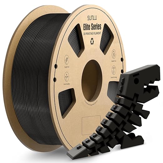 HP PLA Plus Filament 1.75mm, 1kg(2.2lbs) SUNLU 3D Printer Filament, Black by YOOPAI