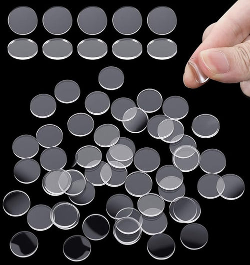 100Pcs Glass Table Top Anti Slip Pads, Clear Rubber Glass Table Top Bumpers Protectors for Tables, Anti Slip Silicone Dots Pads for Glasses Furniture Photo Frames Kitchen Cabinets, 2mm Thickness by Unknown