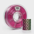 R3D Dual Color Silk PLA Filament, Co-Extrusion 3D Printer Filament 1.75mm, 30-370 mm/s High Speed PLA, Dimensional Accuracy +/- 0.02 mm, 1KG Plastic Spool (Silk Rose Red-Green) by R3D
