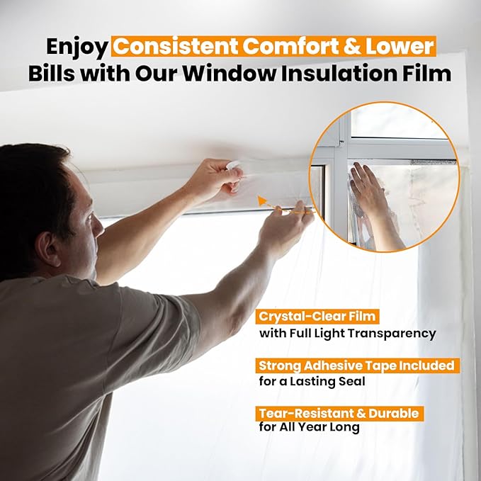 BEEST FULLSTOP Garage Door Insulation Kit w/ Seals & Window Films - 16x7 & 16x8 ft Double Garage Door Insulation Panels - Easy-to-Install 16 Pre-Cut 24x48 Foam-Core Panels w/ Tape, Cutter & Squeegee - Image 9