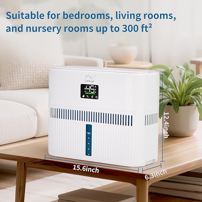 Smart Evaporative Humidifiers for Bedroom, Living Room, Nursery, Large Room up to 300 ft², 5L Tank, Max 48H Runtime, Mist-free Top Fill Humidifier for Baby, Plants, Easy to Clean - Image 6