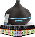 SACATR 550ml Aromatherapy Diffuser with 15x10mL Essential Oils, Ultrasonic Technology, Remote Control for Home Office by SACATR