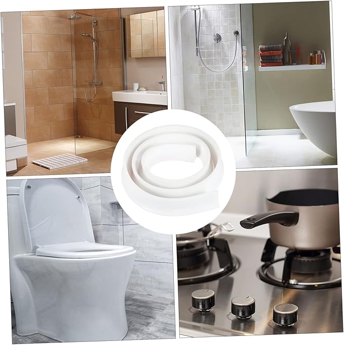 balacoo Self-adhesive Water Retaining Strip for Bathroom Kitchen Shower Guard Seal Easy Installation Keeps Areas Dry - Image 5