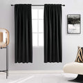 DONREN 99% Blackout Curtains for Boys Bedroom -Set of 2 Panels Black Curtain Drapes - Thermal Insulating Room Darkening Window Curtain Panels for Living Room,42 by 63 Inch Long by DONREN