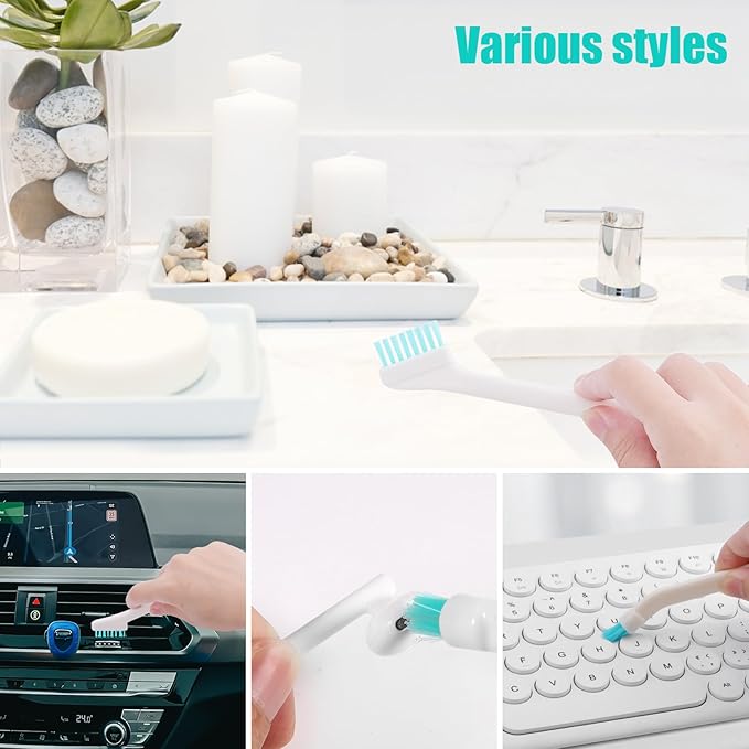 8pcs Humidifier Cleaning Brushes Tools, Crevice Tiny Brush for Household Detail Scrub Cleaner Brush Small Bottle Straw Spout Mini Cleaning Brushes for Tight Spaces Keyboard Window Track Kitchen Corner - Image 3