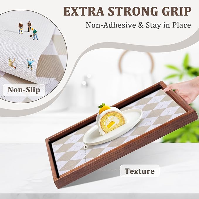 Beige Shelf Liner for Kitchen Cabinets 12" x 240" Non-Adhesive Non-Slip Drawer Liners for Dresser, Waterproof Washable Paper, Durable Protector Mat for Pantry Shelves Cupboards - Image 2