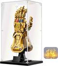 Acrylic Display Case for Lego Infinity Gauntlet 76191 Nano Gauntlet 76223 Clear Acrylic Display Box for Showcasing Figures Doll Toys Collectibles (7.5x6.3x14.2 inch, 19x16x36 cm) by KOLIPI