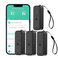WiFi Thermometer Hygrometer: Smart Temperature Humidity Sensor with App Notification Alert, Data Storage Export, Calibrated Indoor Temperature Monitor, for Room Greenhouse Wine Cellar (4-Pack Black) by GaoducashforSmartLife