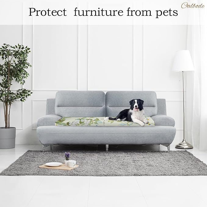 12 Pcs Stretch Sofa Cushion Cover for Patio Floral Waterproof Outdoor Sofa Seat Cushions Covers Summer Tropical Flower Indoor Replacement Couch Slipcover Flexibility Chair Seat Cover - Image 7