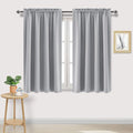 DWCN Blackout Curtains Room Darkening Thermal Insulated Bedroom Curtains Window Curtain Panels, 52 x 54 inches Long, Set of 2 Silver Grey Rod Pocket Drapes by DWCN