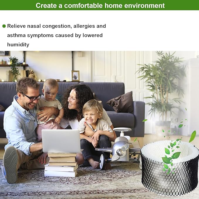 4-Pack Humidifier Wicking Filter Compatible with Holmes HWF62 & HWF62CS, Filter A Replacement Parts HM1701, HM1761, HM1300,HM1100 - Image 6