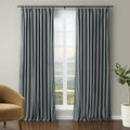 TWOPAGES Luxury Velvet Curtain Pinch Pleated Dark Grey Curtain 108 inch Long Thermal Insulated Blackout Drapes for Bedroom Living Room Indoor Window (1 Panel,Dark Grey,72Wx108L) by TWOPAGES