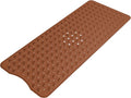 Anti-Slip Bathtub Shower mat, 39.3×15.7 inch（Approximately 100 × 40cm） Soft Oversized Machine Washable Non-Slip Bathtub mat with Drainage Holes, Bathroom Floor Suction Cup.（1-Clear Brown） by ERASILKEN-X