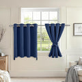 Hiasan RV Blackout Curtains for Bedroom, 52 x 36 Inches Long - Thermal Insulated & Energy Saving Window Curtains for Living Room, 2 Drape Panels Sewn with Tiebacks, Navy by Hiasan