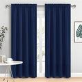 DWCN Navy Blue Blackout Curtains for Living Room 84 Inch Length 2 Panels Set, Window Drapes Thermal Insulated Room Darkening Rod Pocket Curtains for Kids Boys Room (W42 x L84 Inch, Navy Blue) by DWCN