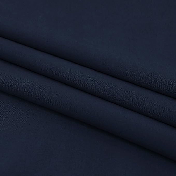 L.Z.E Dark Blue Privacy Curtains 84 Inches Long 2 Panels Set, Light Filtering Curtains for Living Room Bedroom Doorway Divider, Navy Blue Non-See-Through Semi Sheer Window Panels Grommet Top - Image 8