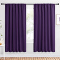 NICETOWN 2 Panels Blackout Curtains, Rod Pocket Window Curtains Room Darkning Drapes for Bedroom/Living Room, Thermal Insulated Solid Draperies for Home Office/Study, 62 by 72-Inch, Royal Purple by NICETOWN