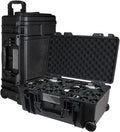 Camera Hard Case Dry Box With Foam & Stretchable Handle With Wheels | Gun Safe for Handgun, Equipment, Pistol | Large Waterproof Case by Prothens