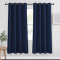 NICETOWN Blackout Curtain Panel 72 - Window Treatment Energy Saving Thermal Insulated Solid Grommet Blackout Drape for Living Room (Navy, 1 Panel, 52 by 72-inch) by NICETOWN
