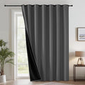RYB HOME 100% Blackout Room Divider Curtains for Sliding Glass Door, Extra Wide Thermal Insulated Privacy Curtains for Bedroom/Patio Door/Living Room/Open Closet, Grey, W100 x L84, 1 Panel by RYBHOME