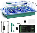 joyhalo 40 Cell Seed Starter Kit with Grow Light and Graphene Heating Mat, Reusable Seed Starter Tray with Higher 4.7”Humidity Domes, Garden Plant Germination Station by Joyhalo