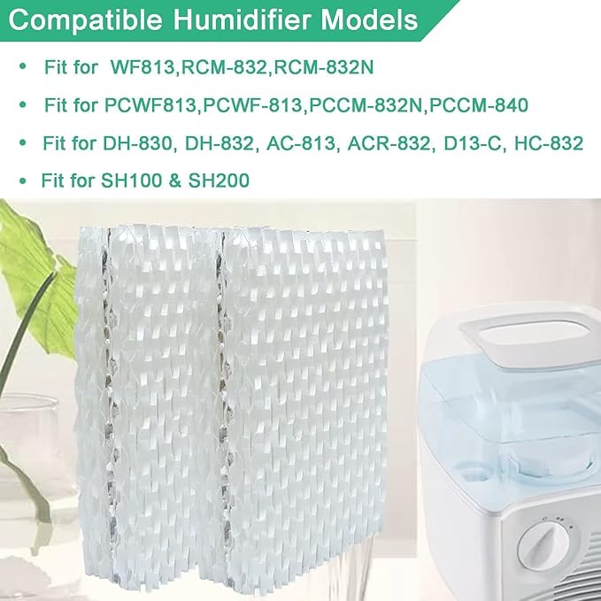 4-Pack Humidifier Filter Replacement for Equate, Humidifier Filter Replacement for ReliOn RCM-832 ProCare PCWF813 PCCM-832N - Image 2