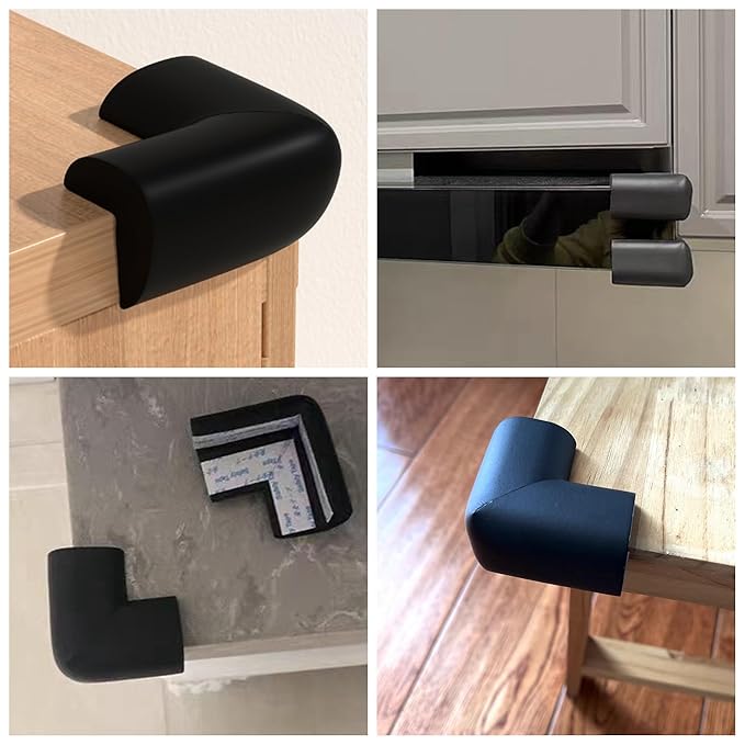M2cbridge L Shape Extra Thick Furniture Table Edge Protectors Foam 6.5 Ft(8 Corners(Black)) - Image 4