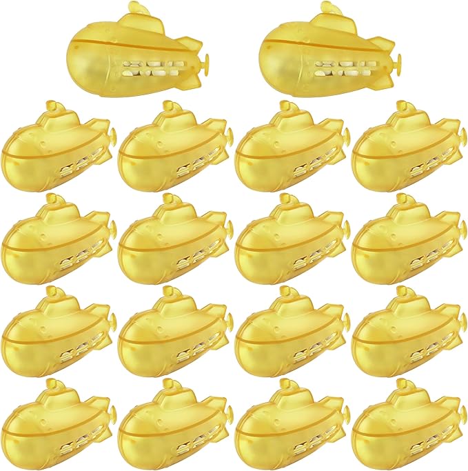 AMI PARTS Humidifier Tank Cleaner Small Submarine 18 pcs for Most Humidifier and Fish Tank,Purifies Water,Softens Hard Water(Yellow Universal Humidifier Filters) by AMIPARTS
