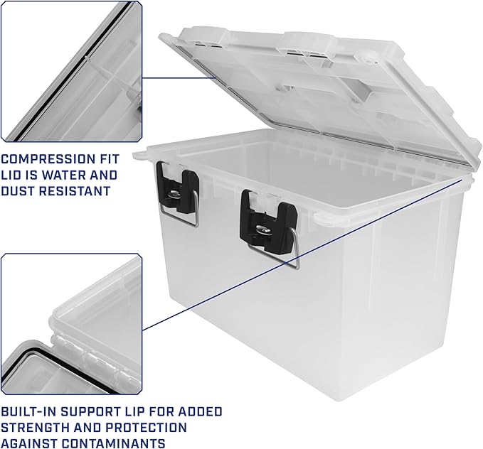 Sheffield 12767 XL Storage Bins With Lids, 4-Pack Stackable Storage Bins, Made in USA, Lockable and Water-Resistant Containers with Lids, Plastic Containers for Home, Classroom, and Dorm - Image 4