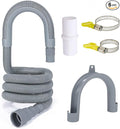 PinkCross Universal Washing Machine Drain Hose Extension, Flexible Washer & Dishwasher Hose, Portable Sink & Dehumidifier Pipe, Corrugated Plastic Hose with Clamp (3.2ft) by Unknown