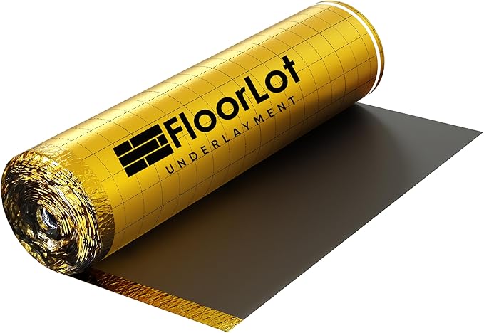 GoldMax Premium Floor Underlayment - 200 sqft Roll - 3mm Thick - with Moisture Barrier by Unknown
