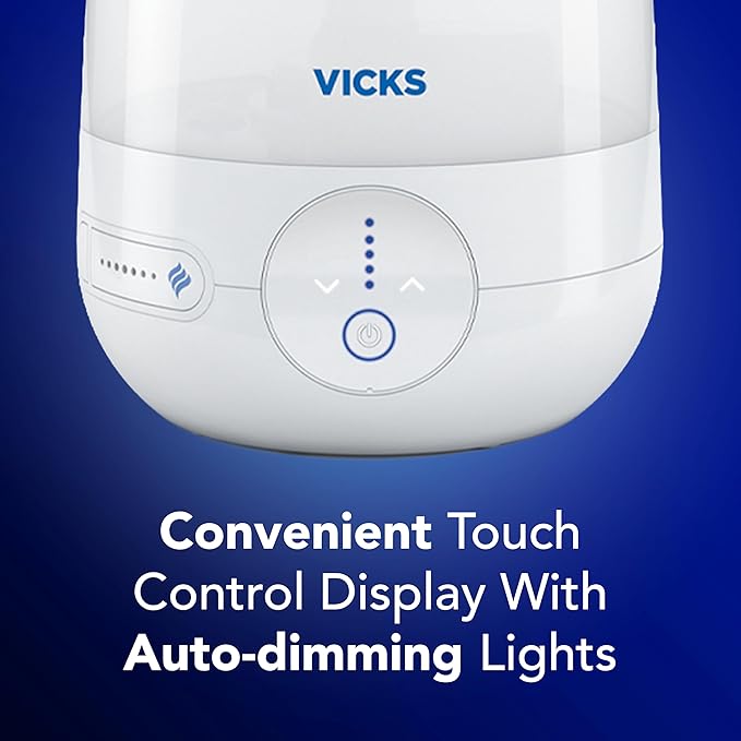 Vicks FilterFree Plus Cool Mist Plus Humidifier (VUL565), Medium Room –Filter-Free Cool Mist Humidifier for Baby, Kids and Adult Rooms, Works with Vicks VapoPads - Image 7