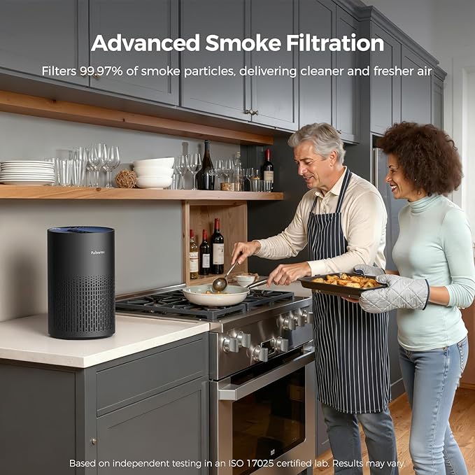 Purivortex Air Purifiers for Bedroom, Quiet Air Purifier with HEPA Filter for Pollen, Smoke, Dust, Pet Dander, Odor, Hair, Ozone Free, Covers Up to 880 Sq Ft, PX500 Black - Image 6