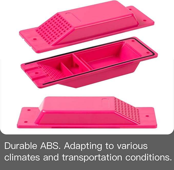 Shipping Container Air Vent Kit Heavy Duty Shipping Container Accessories Cross Flow Ventilation Kit Reduce Heat Humidity Pressure Condensation Add Air Flow for Cargo (8 Pack Pink) - Image 4
