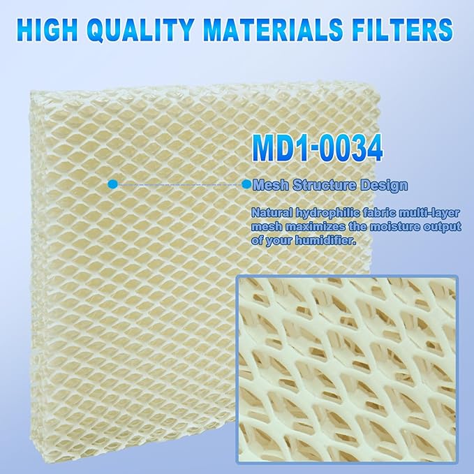 LIYYOO MD1-0034 Humidifier Filters, Replacement Humidifier Wick Compatible with Vornado EVAP2, EVAP40, EV100, EV200, EVDC300, EVDC500, EVDC505 Evaporative Humidifiers (4-Pack) - Image 4