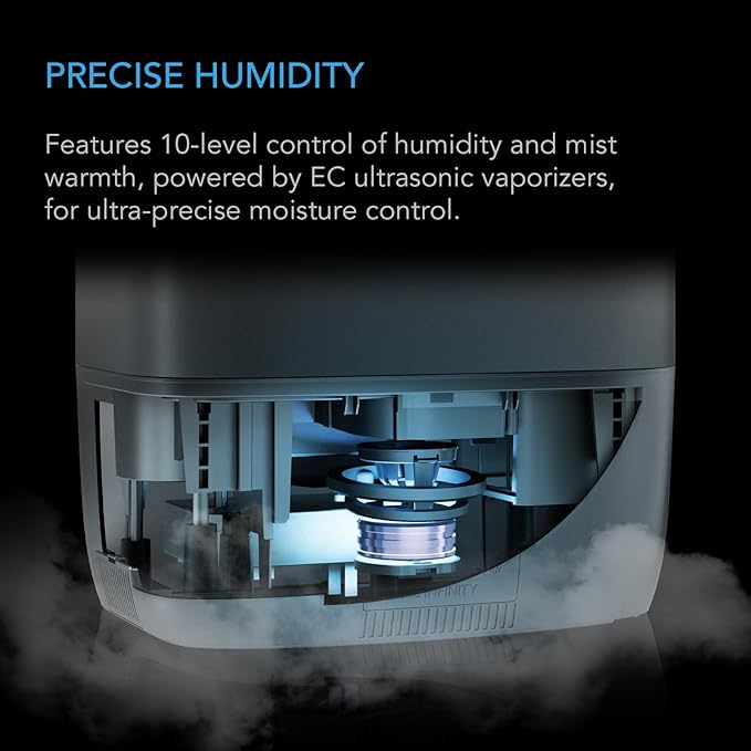 AC Infinity CLOUDFORGE T5, Warm Mist Plant Humidifier 9L with VPD Humidity 10-Level Controls, Hot/Cold Vaporizer for All Climates, Continuous Water Purifying, Extendable Targeted Hose for Grow Tents - Image 5