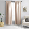 DONREN Warm Taupe Window Treatment Thermal Insulated Rod Pocket Blackout Curtains/Drapes for Bedroom(Rose Tan,Set of 2 Panels,52 by 84 Inch Length) by DONREN