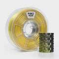 R3D Dual Color Silk PLA Filament, Co-Extrusion 3D Printer Filament 1.75mm, 30-370 mm/s High Speed PLA, Dimensional Accuracy +/- 0.02 mm, 1KG Plastic Spool (Silk Black-Yellow) by R3D