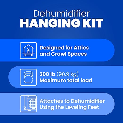 AprilAire 5822 Dehumidifier Hanging Kit for AprilAire Crawl Space, Basement, Whole-House Dehumidifier Models E070, E080, E100, E130, 1820, 1830, 1850, 1852, 1870, 1872 - Image 3
