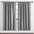 NICETOWN Blackout Curtain Panels Window Draperies - (Silver Grey Color) 62x72 inch, 2 Pieces, Insulating Room Darkening Blackout Drapes for Doorway Shower Bathroom Laundry Room Bifold Door by NICETOWN
